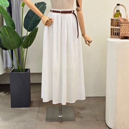 클래식 A라인 벨트 스커트