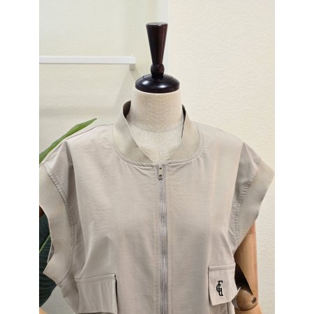 포켓 집업 노카라 베스트