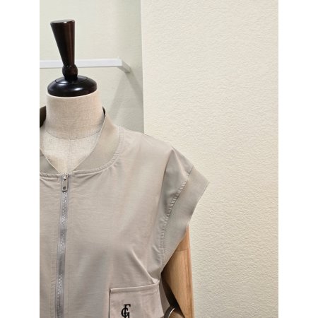 포켓 집업 노카라 베스트