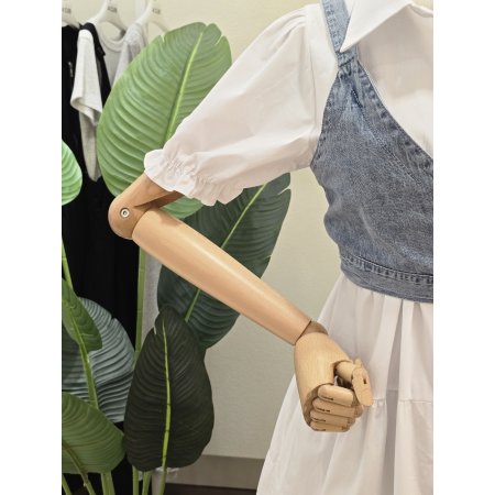 데님 뷔스티에 원피스 세트