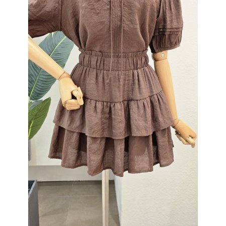 아일렛 블라우스 캉캉 스커트 세트