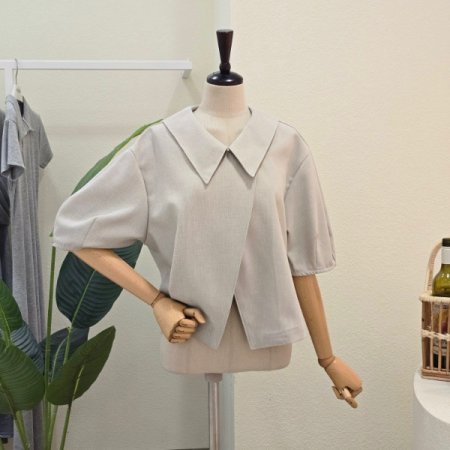 페미닌 퍼프 소매 자켓