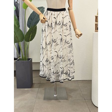 벨벳 패턴 샤 롱스커트