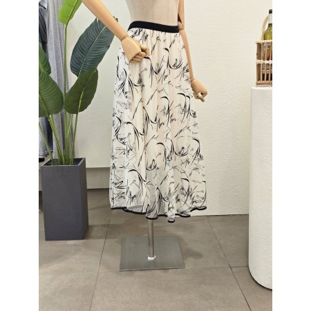 벨벳 패턴 샤 롱스커트