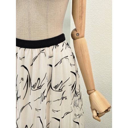 벨벳 패턴 샤 롱스커트