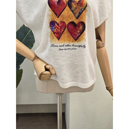 하트 포인트 라운드 니트