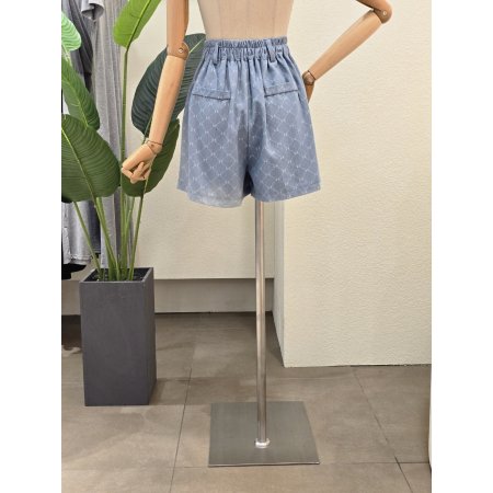 스티치 와이드 숏 팬츠