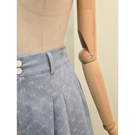 스티치 와이드 숏 팬츠