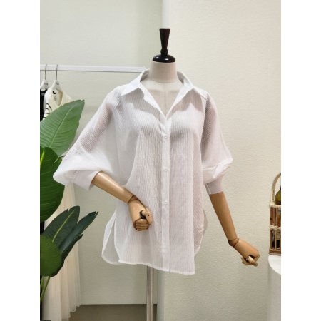 스트라이프 썸머 루즈핏 셔츠