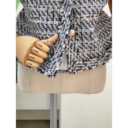 라운드넥 트위드 자켓