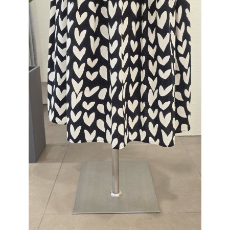 A라인 하트 프린팅 롱 스커트