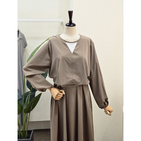 레이어드 스타일 스트링 원피스