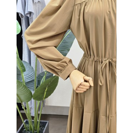 핀턱 셔링 티어드 원피스