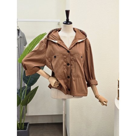 후드 백 프린팅 점퍼