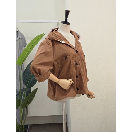 후드 백 프린팅 점퍼