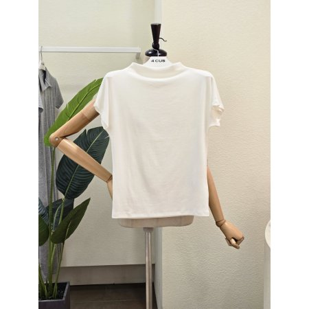 반하이넥 반팔 티셔츠