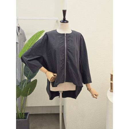 라운드넥 언발란스 루즈핏 점퍼