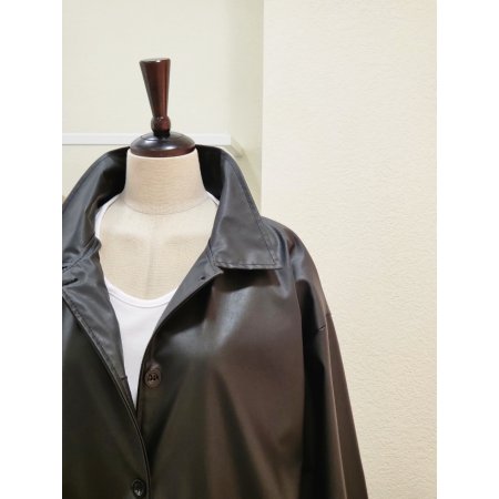 루즈핏 카라넥 래더 자켓