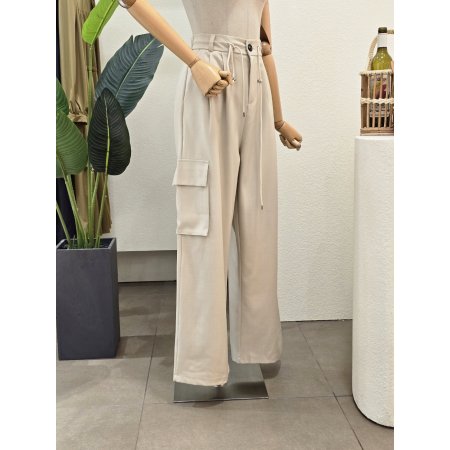 원 턱 아웃포켓 팬츠