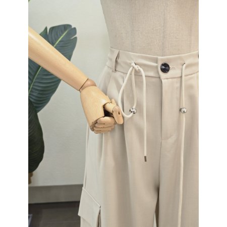 원 턱 아웃포켓 팬츠