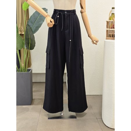 원 턱 아웃포켓 팬츠