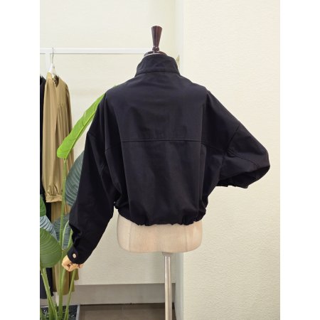 루즈핏 하이넥 스트링 점퍼