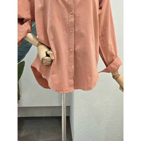 심플 솔리드 루즈핏 셔츠