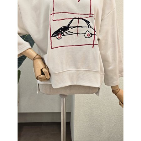 유니크 자수 7부 맨투맨