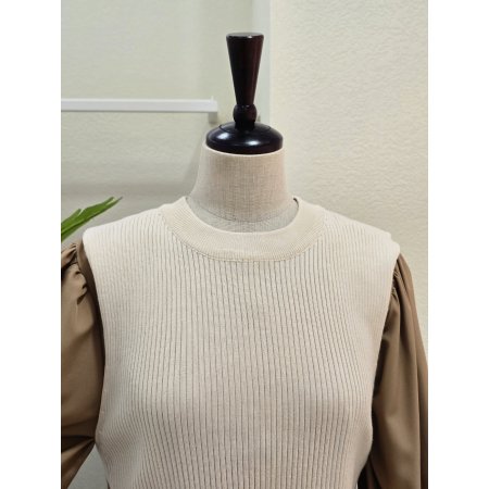 니트 베스트 원피스 세트