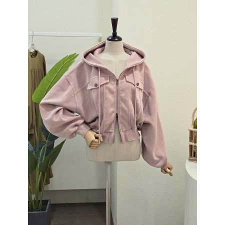 루즈핏 파스텔 후드 점퍼