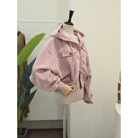 루즈핏 파스텔 후드 점퍼