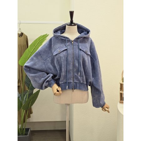 루즈핏 파스텔 후드 점퍼