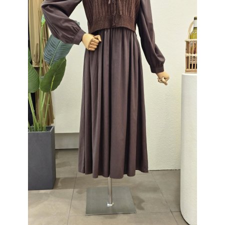 니트 베스트 세트 롱 원피스