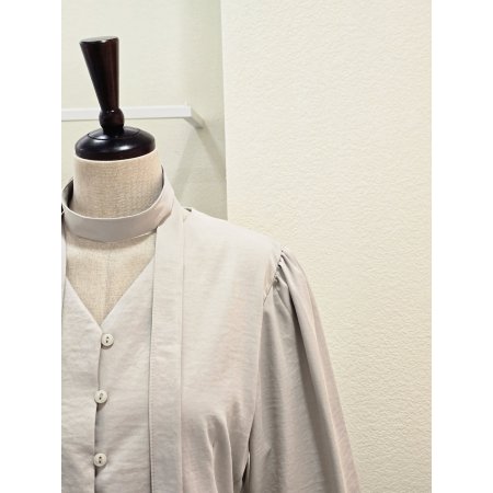 타이 세트 셔링 블라우스