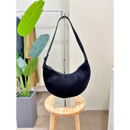 스웨이드 반달 호보백