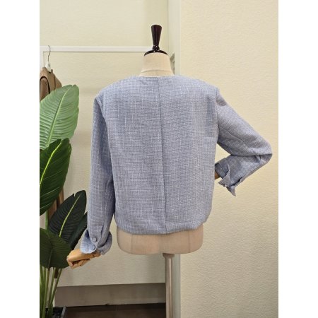 클래식 라운드 트위드 재킷