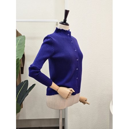 골지 반하이넥 니트 카디건