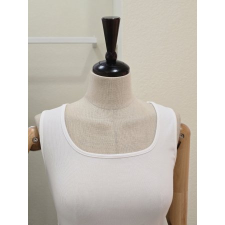 민소매 밑단 벌룬 티셔츠