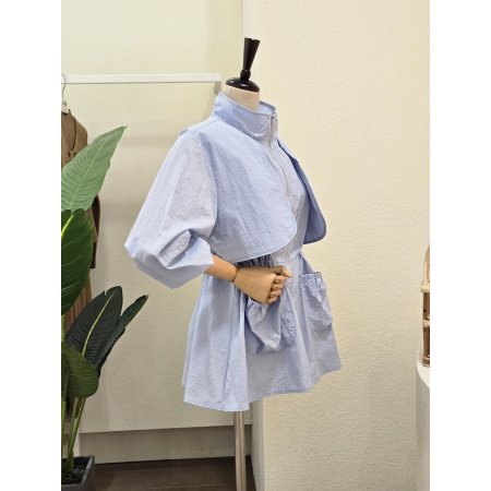 스트링 윈드 트랜치 점퍼