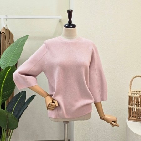 볼륨 7부 소매 니트