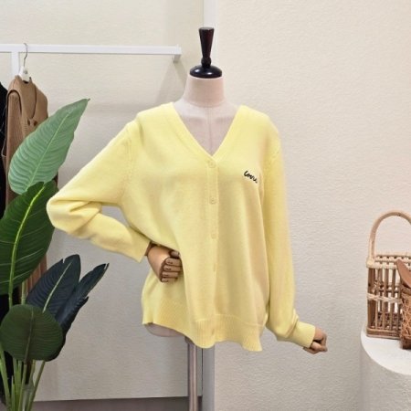 비비드 브이넥 하프 가디건