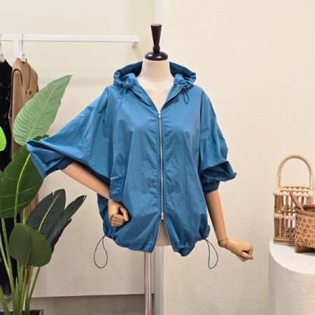 투웨이 지퍼 후드넥 점퍼