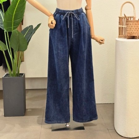 투웨이 와이드 데님 팬츠