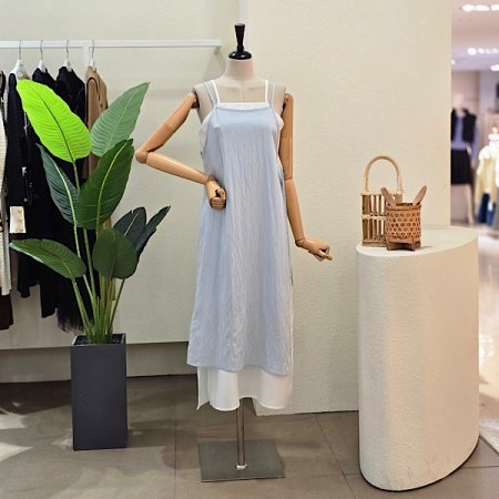 뷔스티에 투웨이 롱 원피스