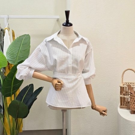 랩 스커트 레이어드 셔츠