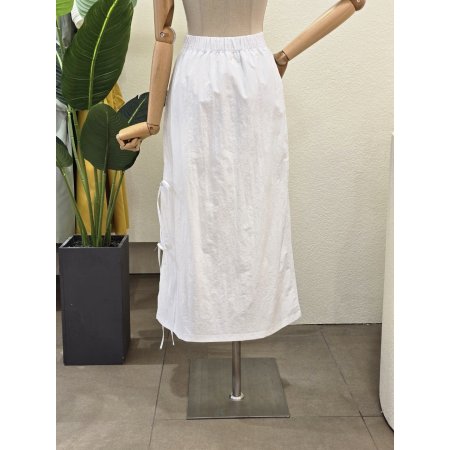 리본 슬릿 롱 스커트