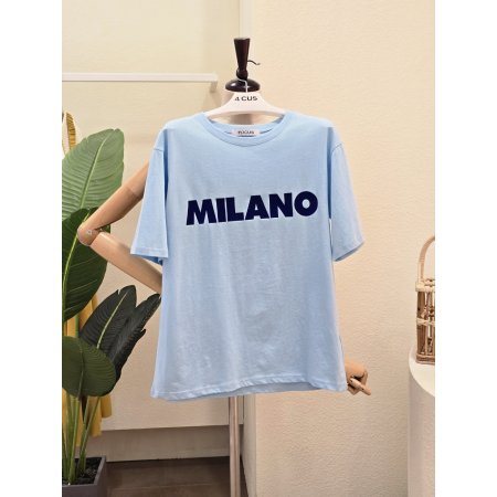 대문자 레터링 반팔 티셔츠