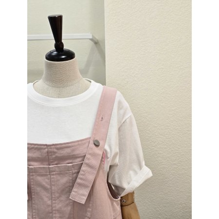 포켓 파스텔 오버롤 원피스