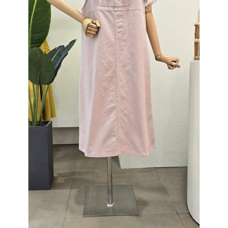 포켓 파스텔 오버롤 원피스