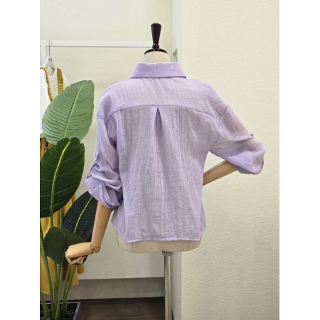 소매 롤업 썸머 셔츠